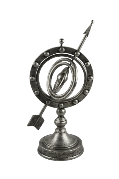 ALUMINIUM GLOBE WITH BASE (BLACK)